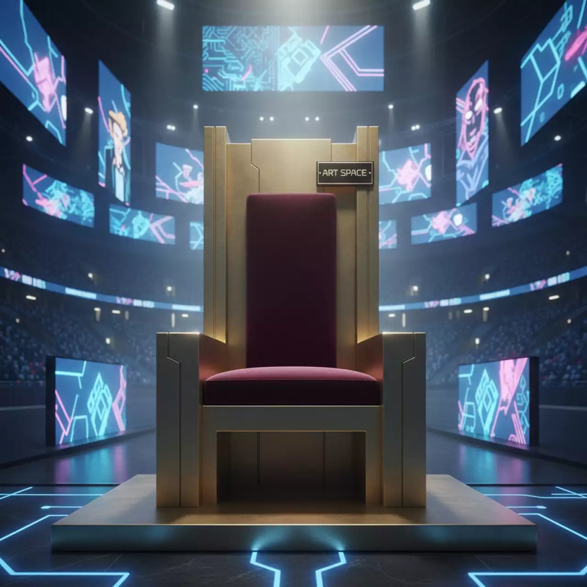 Аренда Трон золотой на арене «Фишт» — ART SPACE