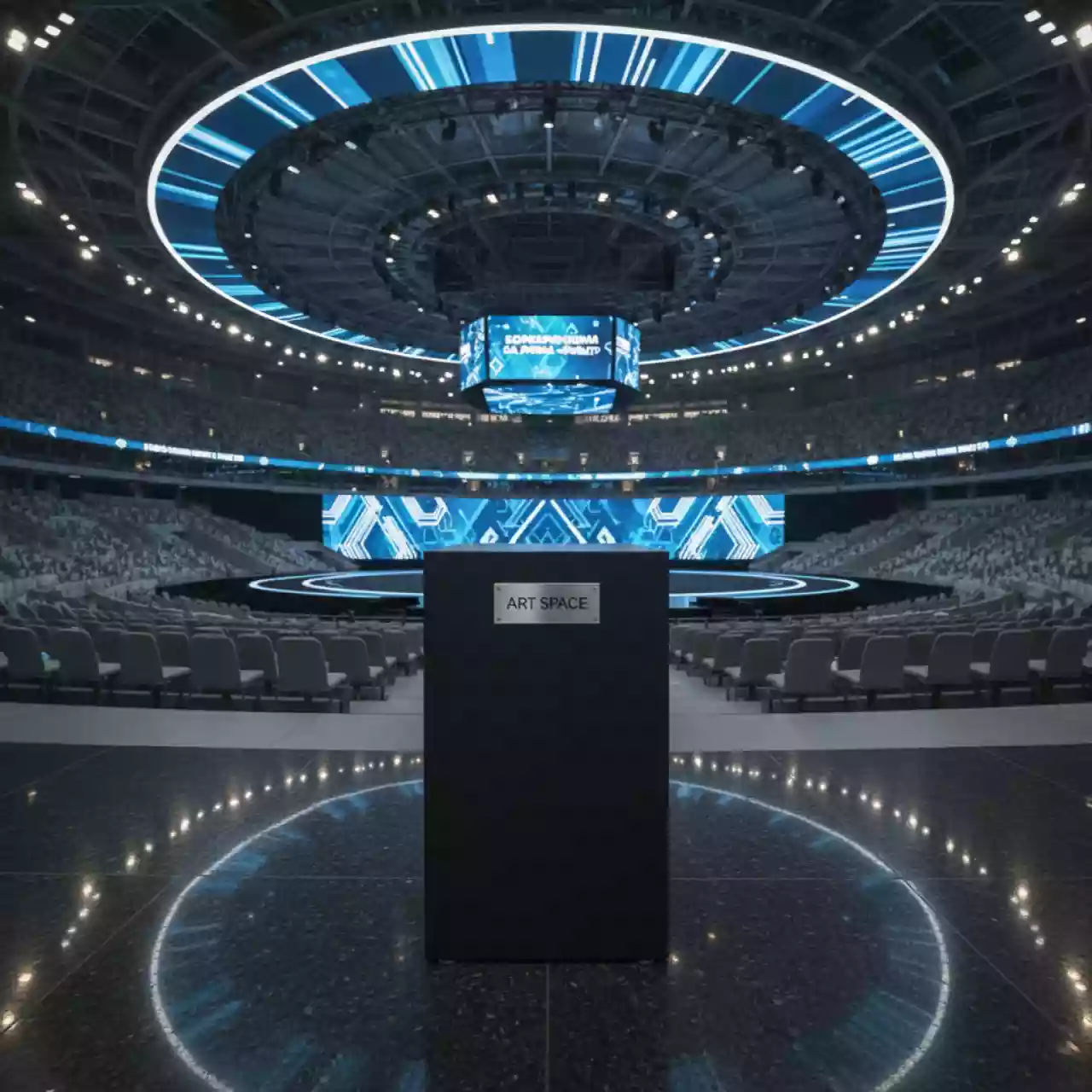 Аренда Тумба черная малая на арене «Фишт» — ART SPACE