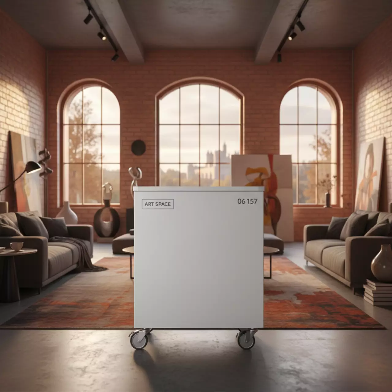 Аренда Тумба на колесиках белая 06 157 в отеле «Богатырь» — ART SPACE