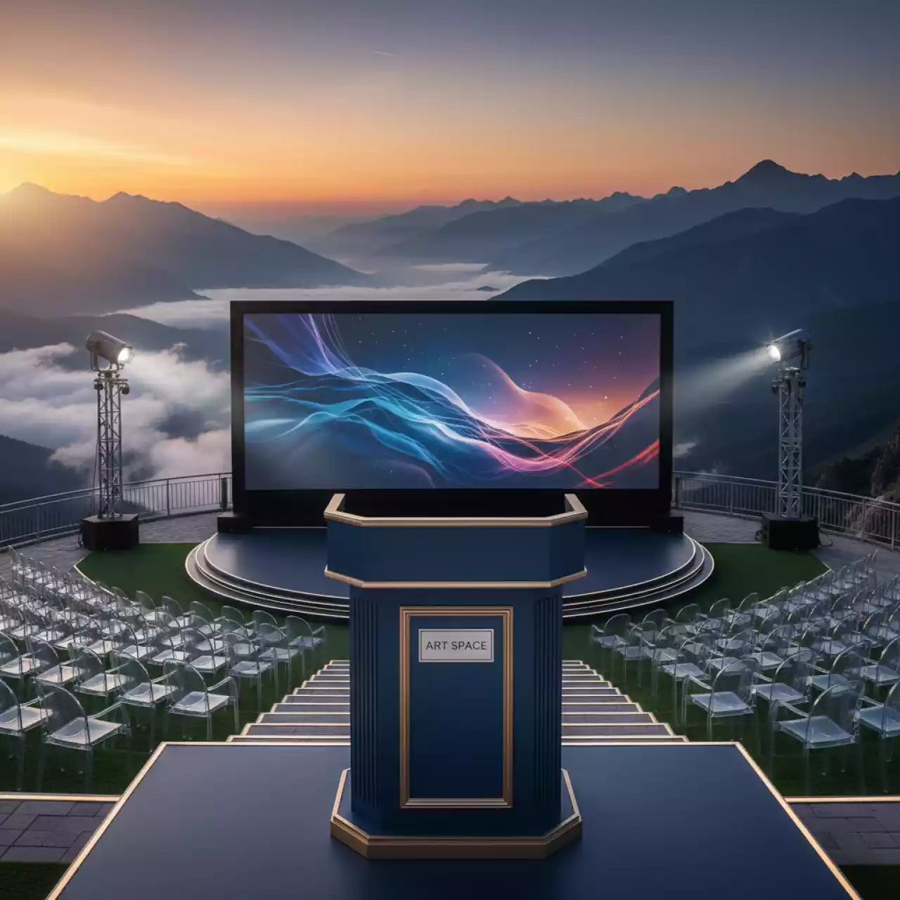 Аренда Тумба в президиум С мини на площадке Rosa Peak (2320м) — ART SPACE