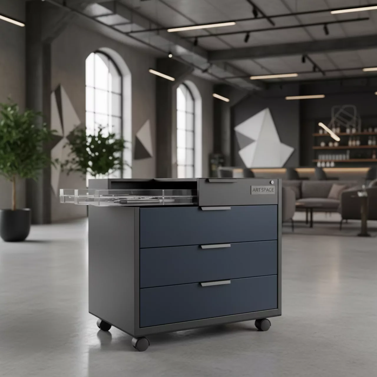 Аренда Тумба выкатная ТУВ 06 на 3 ящика выдвижной пластиковый пенал в санатории «Сочи» — ART SPACE