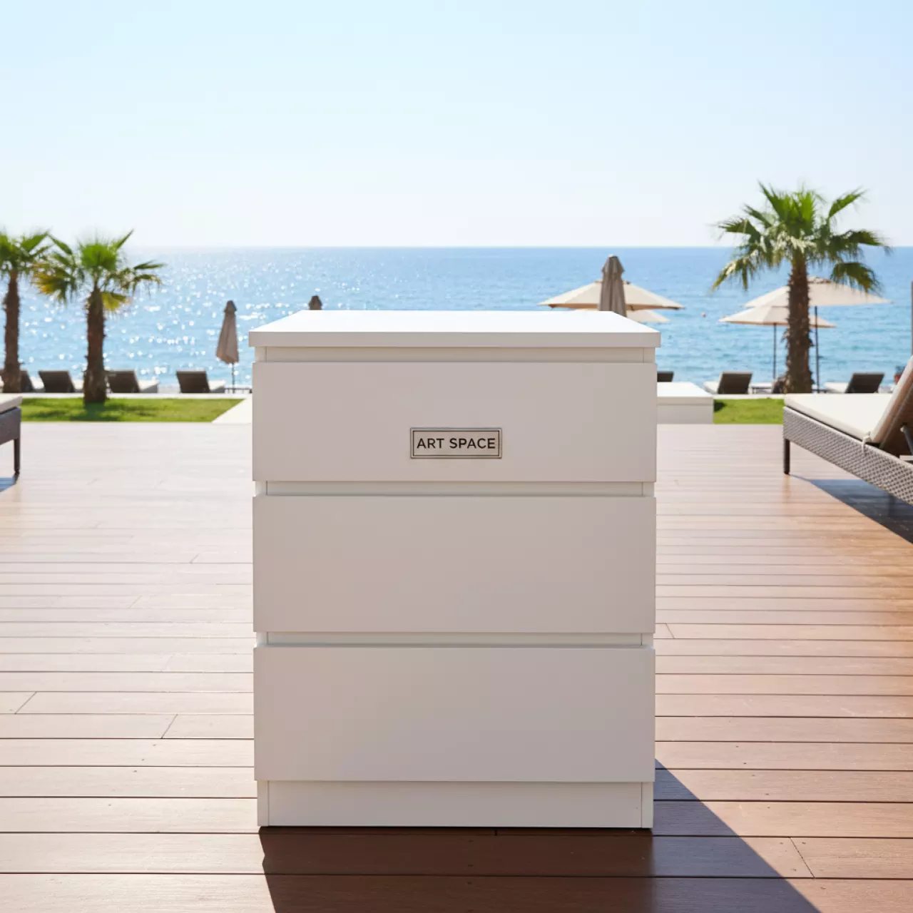 Аренда Тумба White 3 ящика на пляже «Ривьера» — ART SPACE