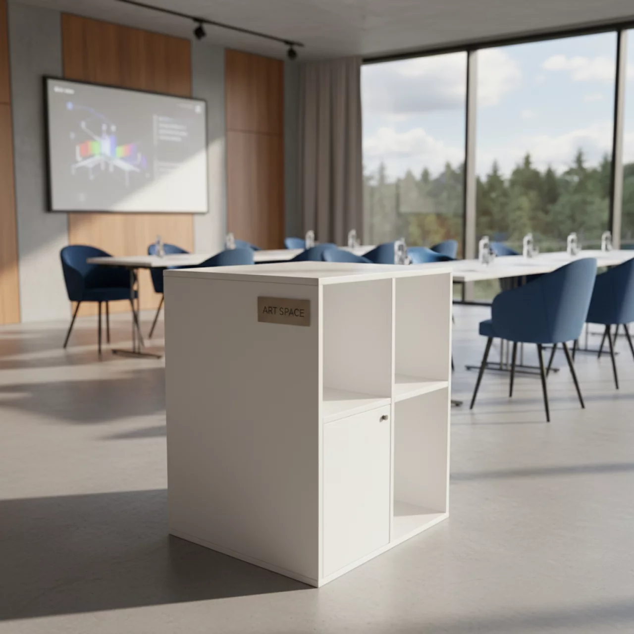 Аренда Тумбы Cube White 5274WT в отеле «Богатырь» — ART SPACE