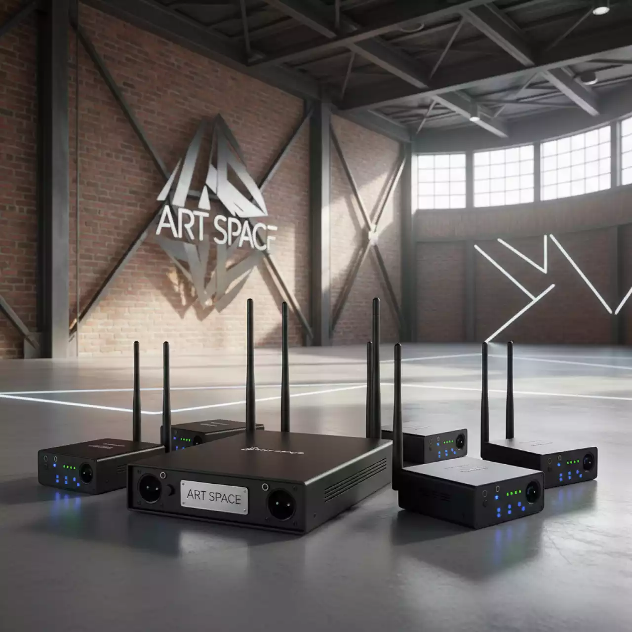 Аренда Удлинитель HDMI беспроводной Shoyee 1080p 50 м 1 передатчик 4 приемника на арене «Фишт» — ART SPACE