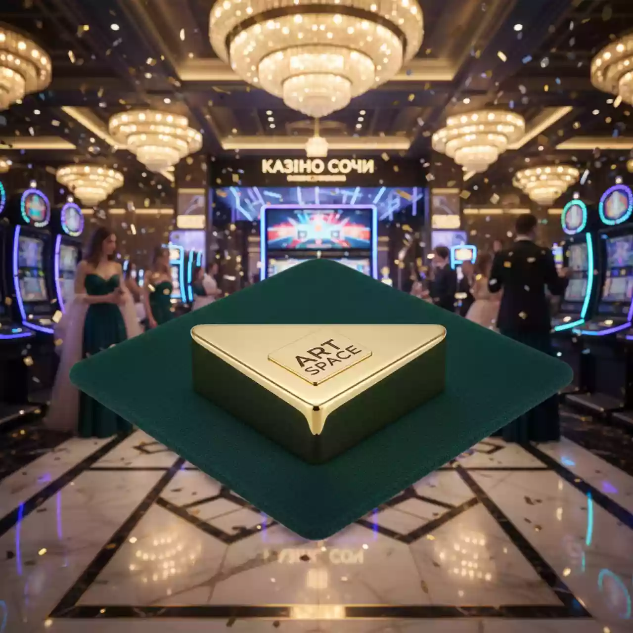 Аренда Уголок 16 мм Notecase 1,8 мм золото в казино «Сочи» — ART SPACE
