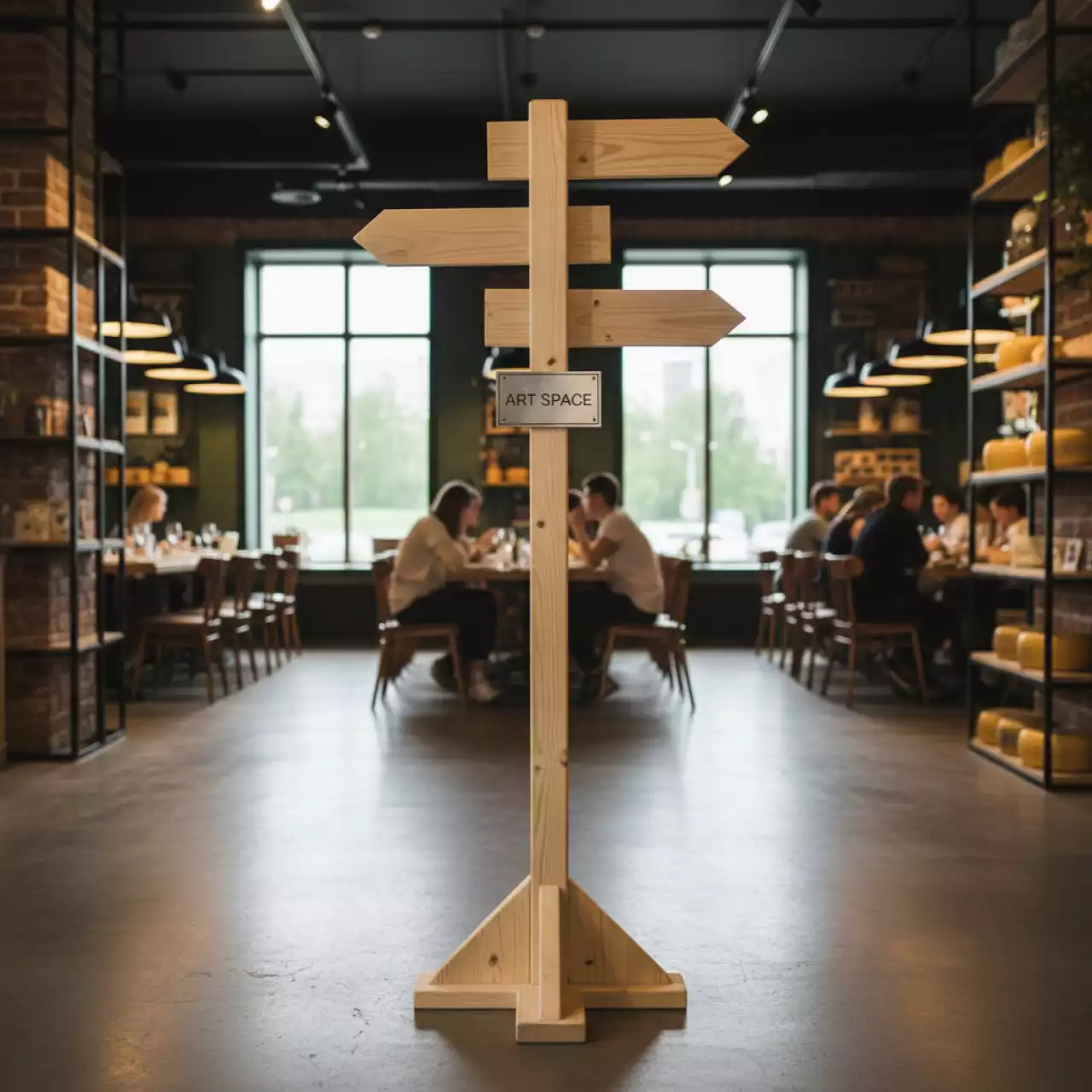 Аренда Указатель деревянный тройной Маран в ресторане «Сыроварня» — ART SPACE