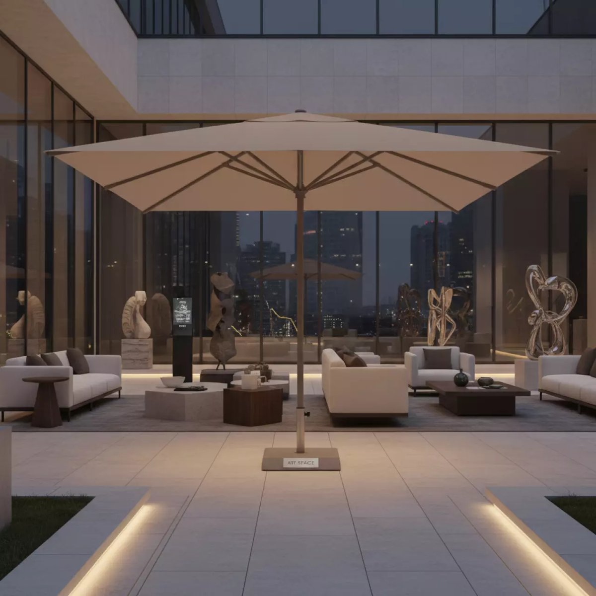 Аренда Уличный зонт TA010 Super 3х3m beige в Mantera Supreme — ART SPACE