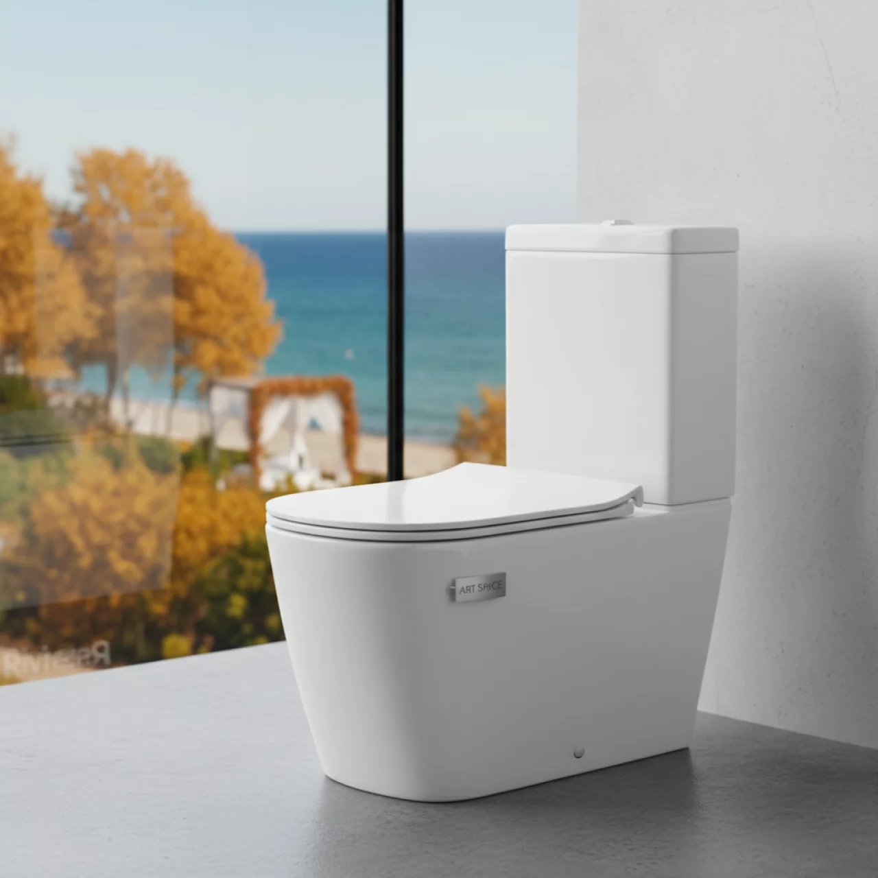 Аренда Унитаз компакт Cersanit Star с сиденьем с микролифтом на пляже «Ривьера» — ART SPACE