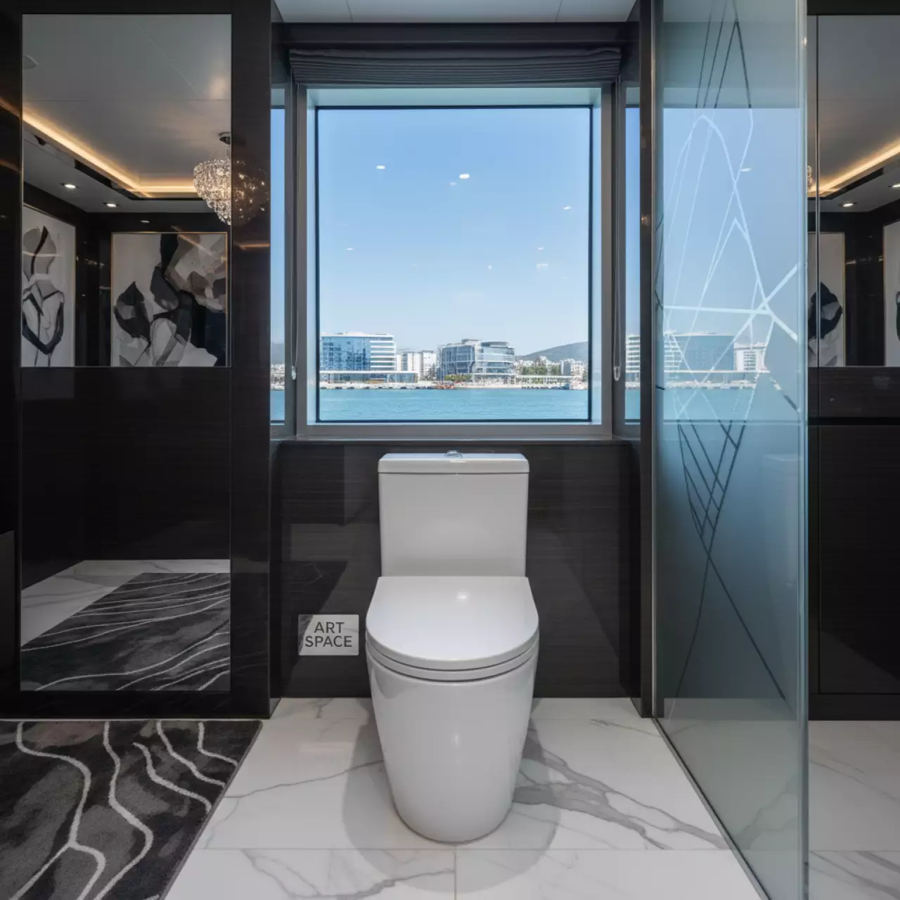 Аренда Унитаз компакт FLUMEN DESIGN Regen безободковый с сиденьем с микролифтом Морпорт Сочи — ART SPACE