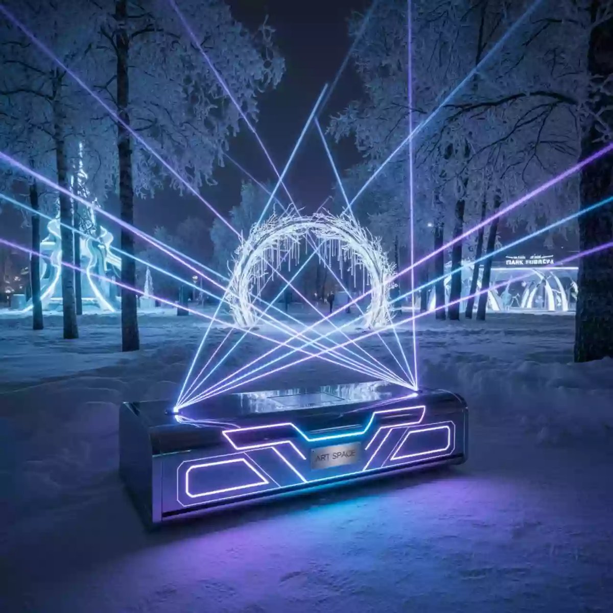 Аренда Установка светомузыкальная 4 канальная иллюзия в парке «Ривьера» — ART SPACE