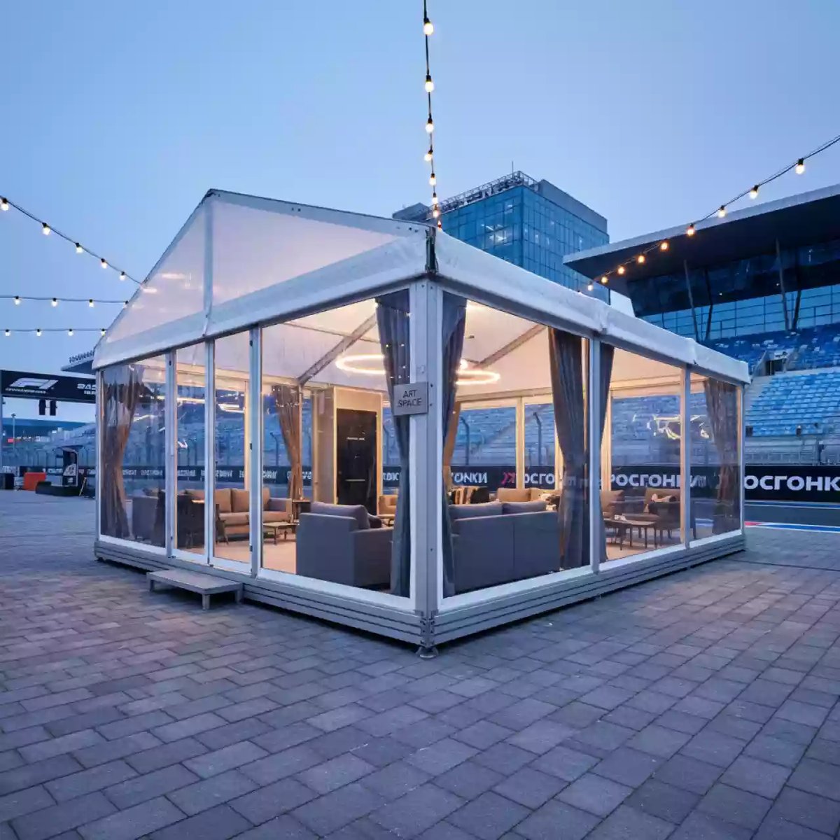 Аренда Установка тента для летнего кафе ТК Тент 15 на Медальной площади — ART SPACE