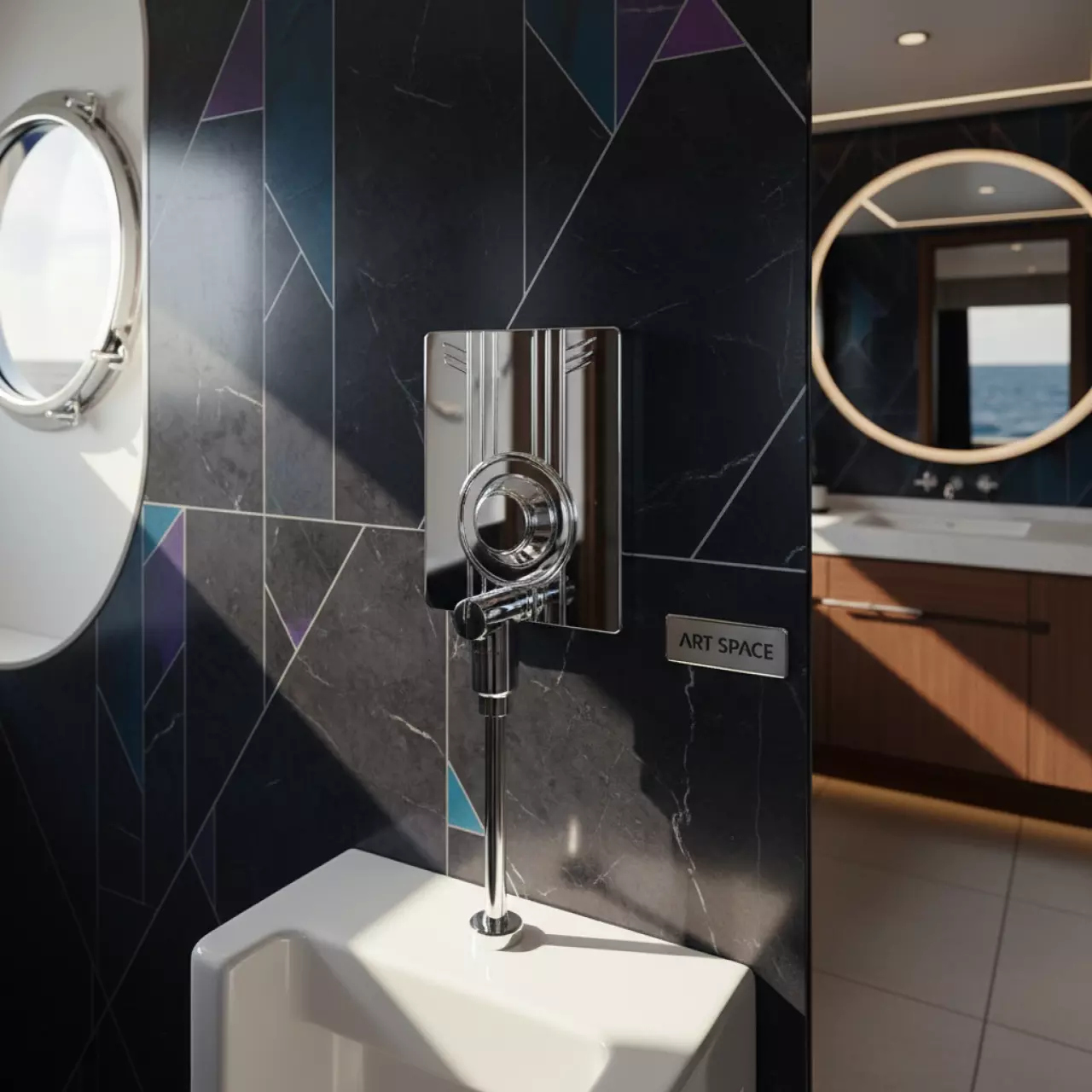 Аренда Устройство смывное для писсуара LEMARK Project на VIP теплоходе (Морпорт Сочи) — ART SPACE