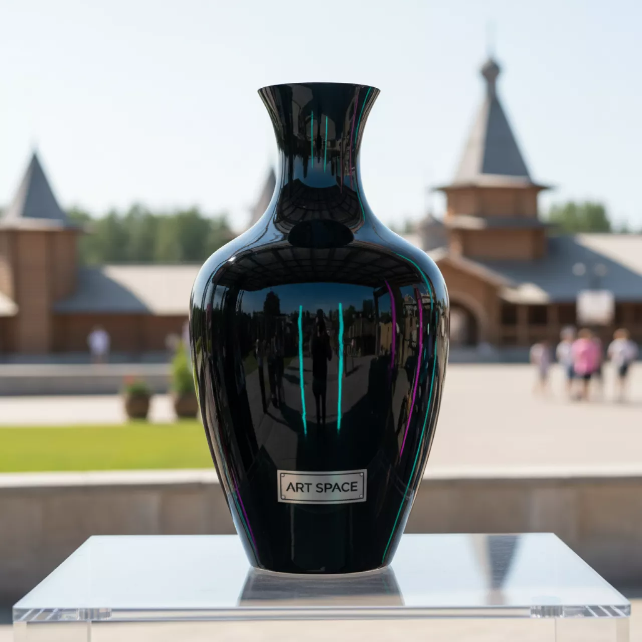 Аренда Ваза Базено черная в этно-парке «Моя Россия» — ART SPACE