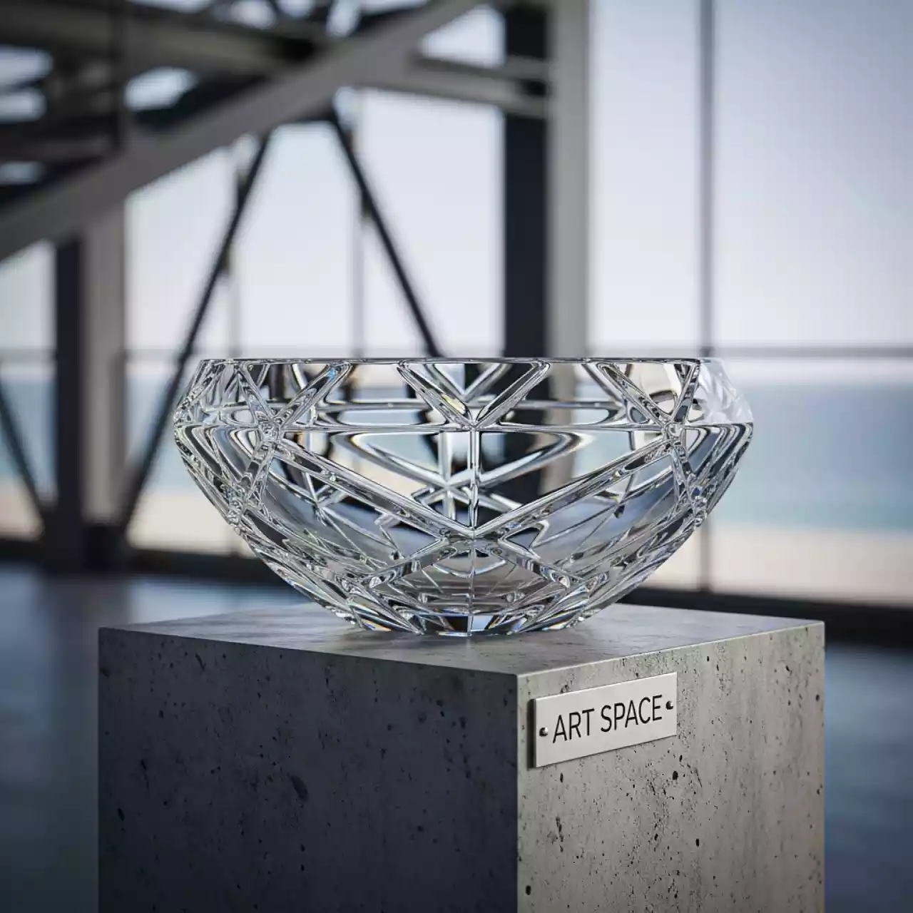 Аренда Ваза для фруктов хрустальная 300х150 мм в пляжном комплексе VinoGrad — ART SPACE