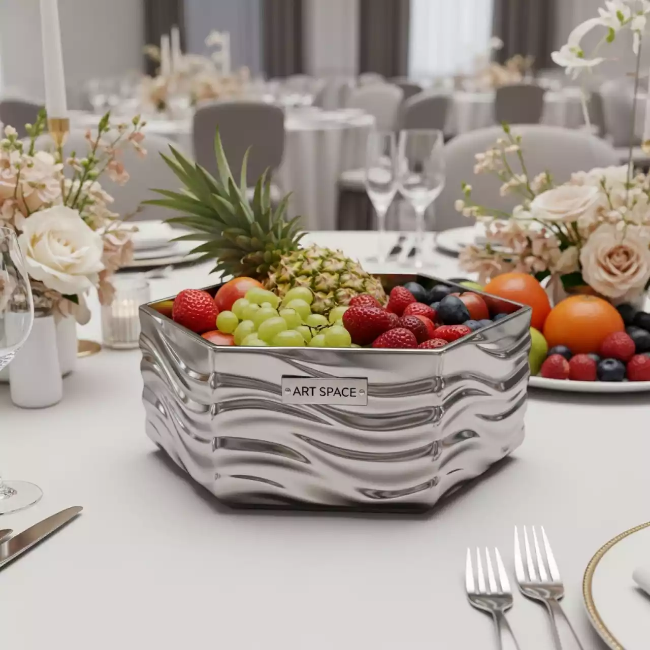 Аренда Ваза для фруктов шестиугольная Chan Wave 25х17 см в Mercure Сочи Центр — ART SPACE