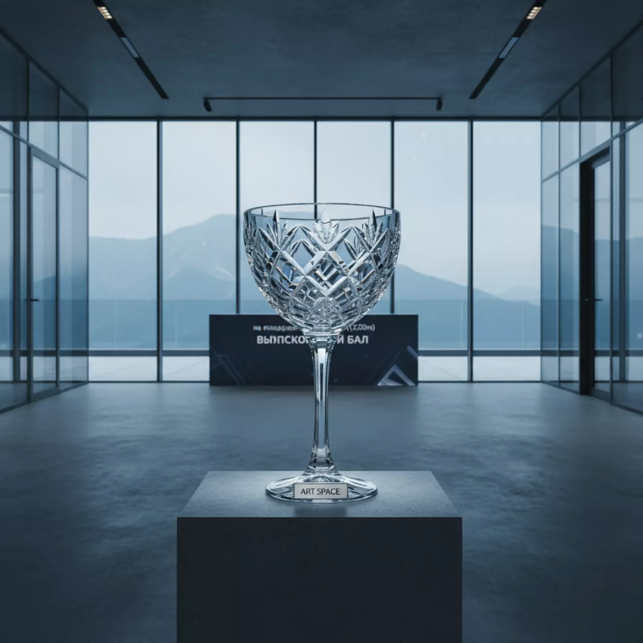 Аренда Ваза для конфет хрустальная на ножке Lefard Muza Crystal D 115 мм V 250 мл на площадке Rosa Peak (2320м) — ART SPACE