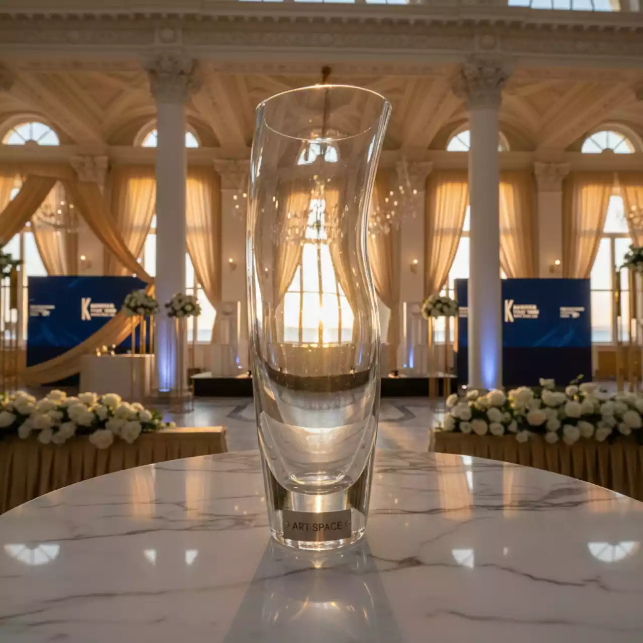 Аренда Ваза Вита прозрачная в зале «Чайка» (Морпорт) — ART SPACE