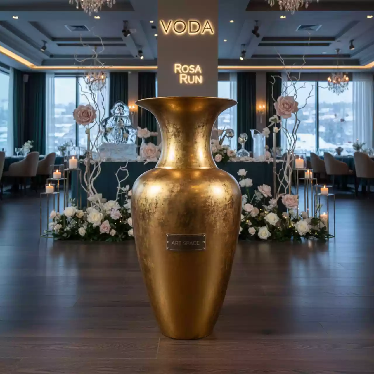 Аренда Ваза золотая антик 98 см в ресторане «Voda» — ART SPACE