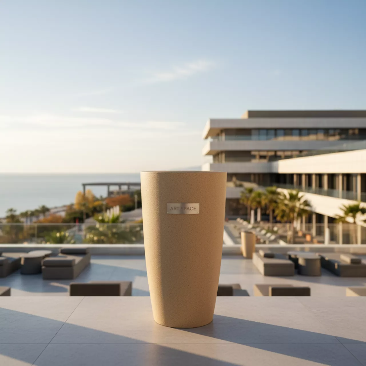 Аренда Вазон DeckWOOD высокий песочный в Imeretinskiy Hotel — ART SPACE