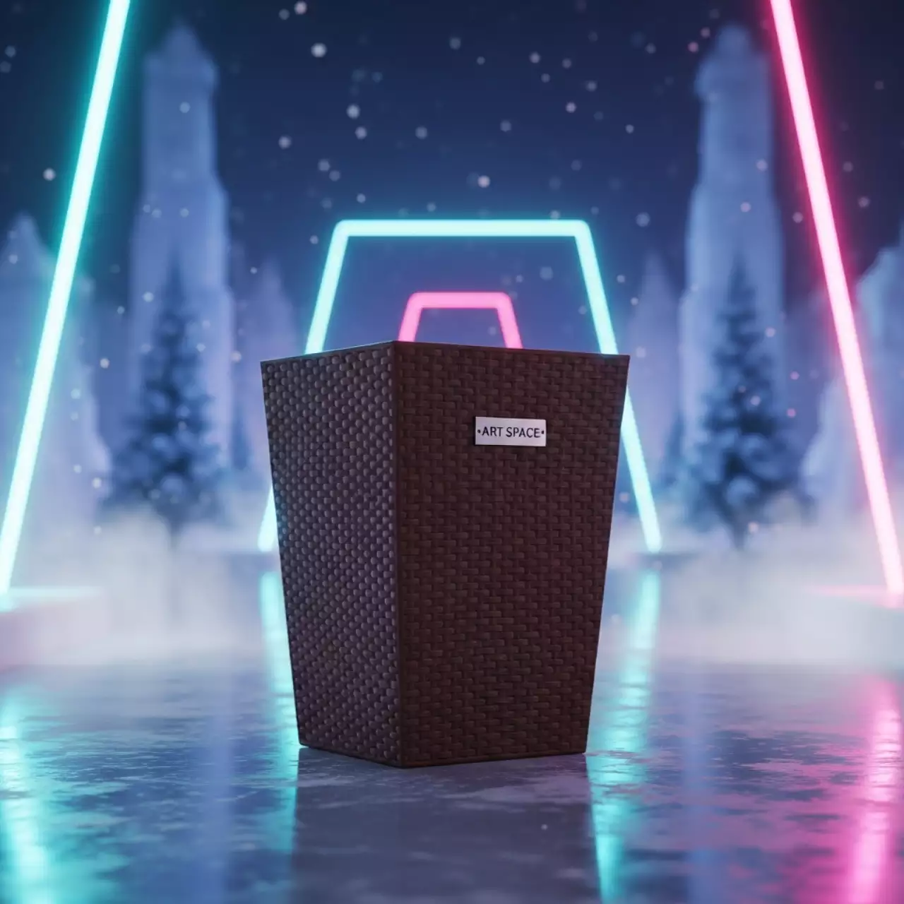 Аренда Вазон пластиковый Ротанг коричневый 260х260 мм H 460 мм в ледовом дворце «Роза Хутор» — ART SPACE