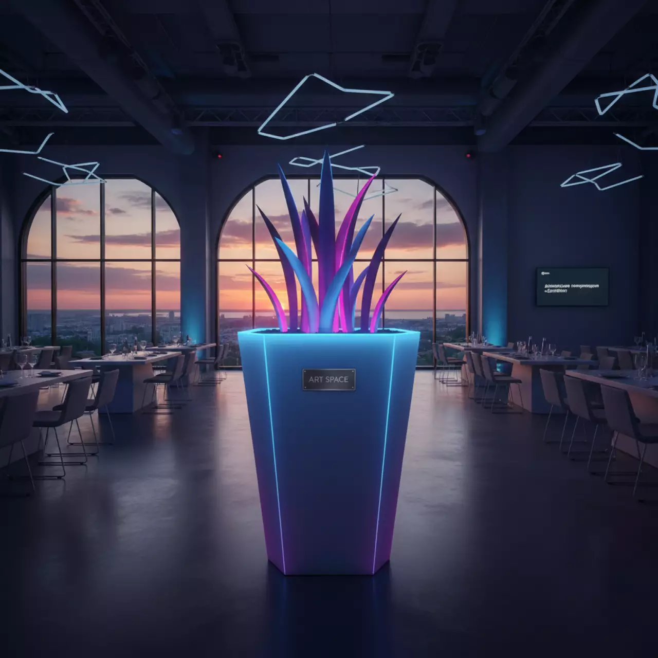 Аренда Вазон светодиодный в банкетном зале «Дельфин» — ART SPACE