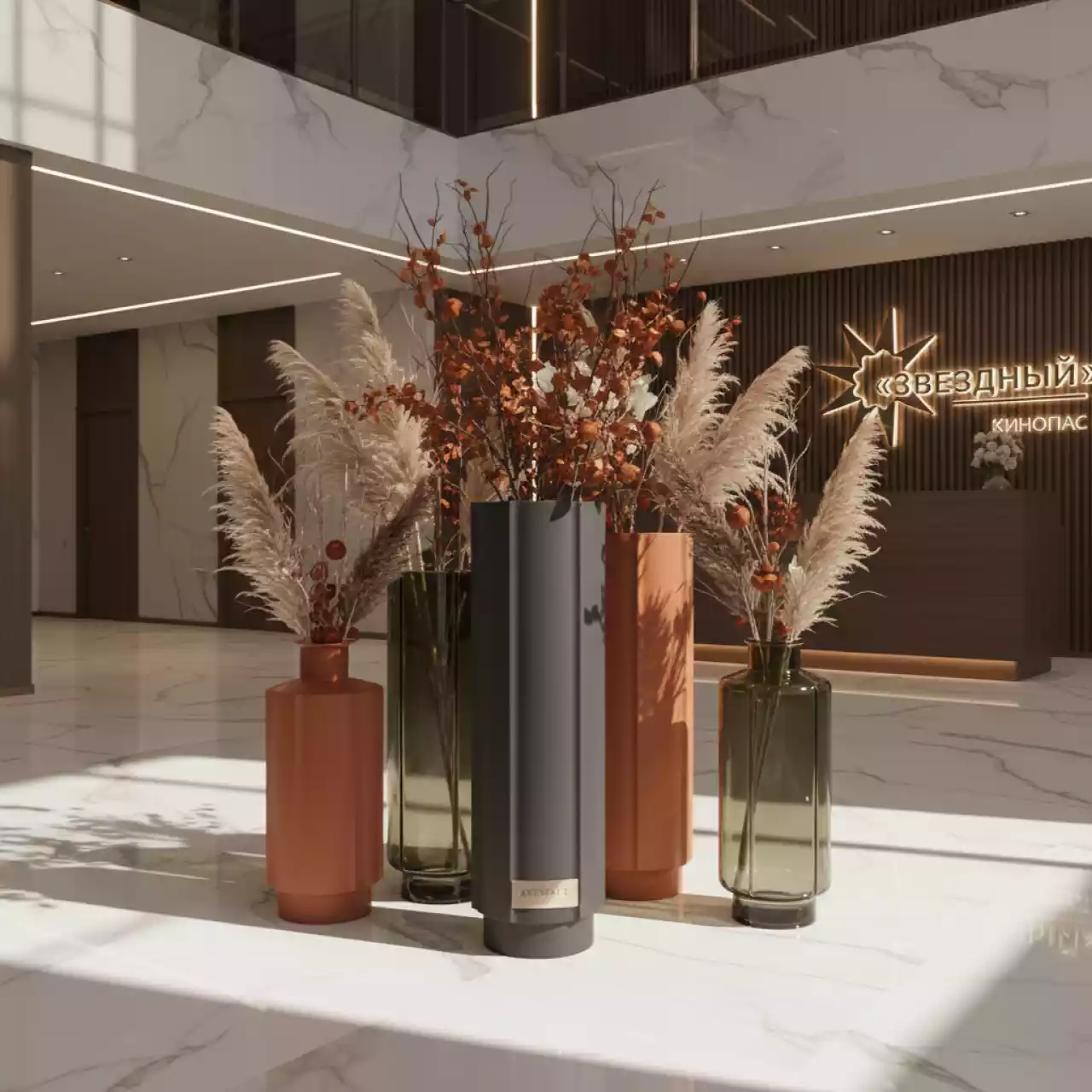 Аренда Вазы высокие в отеле «Звездный» — ART SPACE