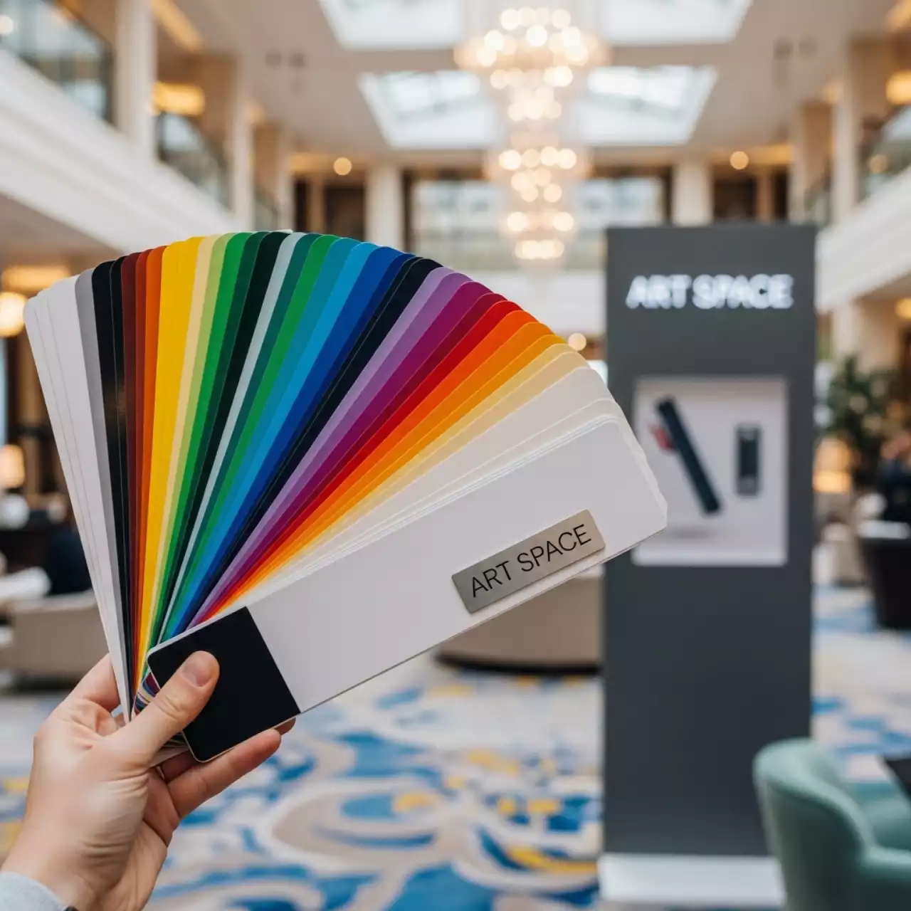 Аренда Веер с образцами плоттерной пленки Oracal 641 в Pullman Sochi Centre — ART SPACE