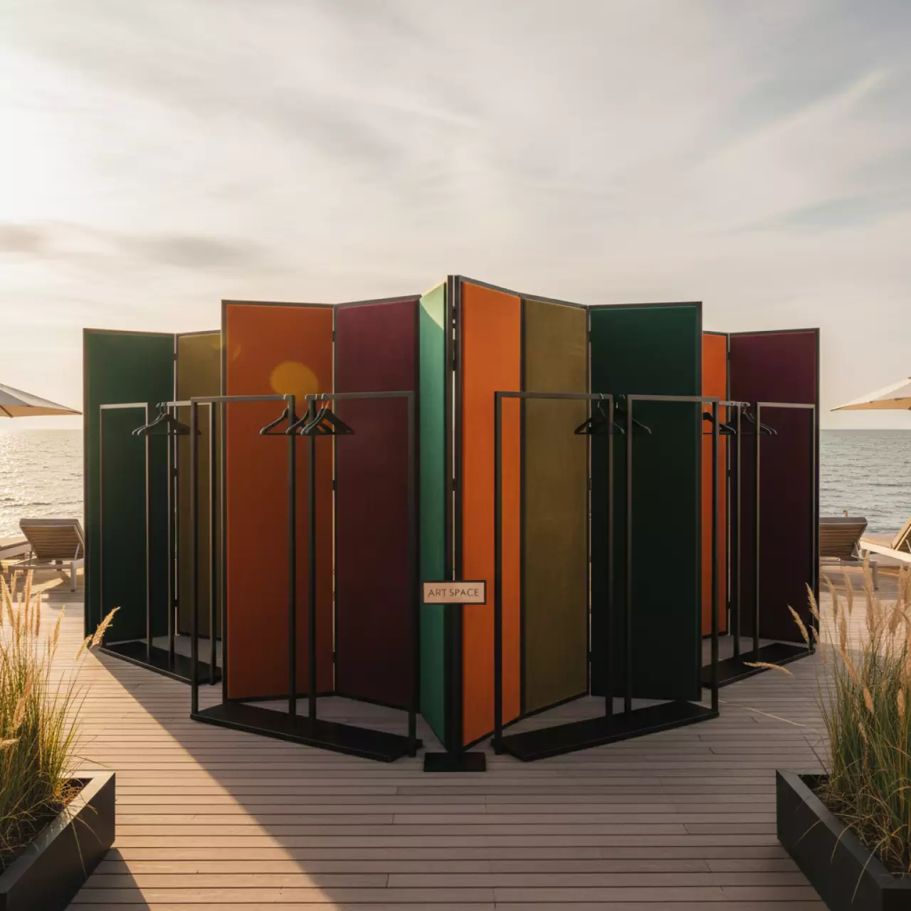 Аренда Вешала и ширмы в пляжном комплексе VinoGrad — ART SPACE