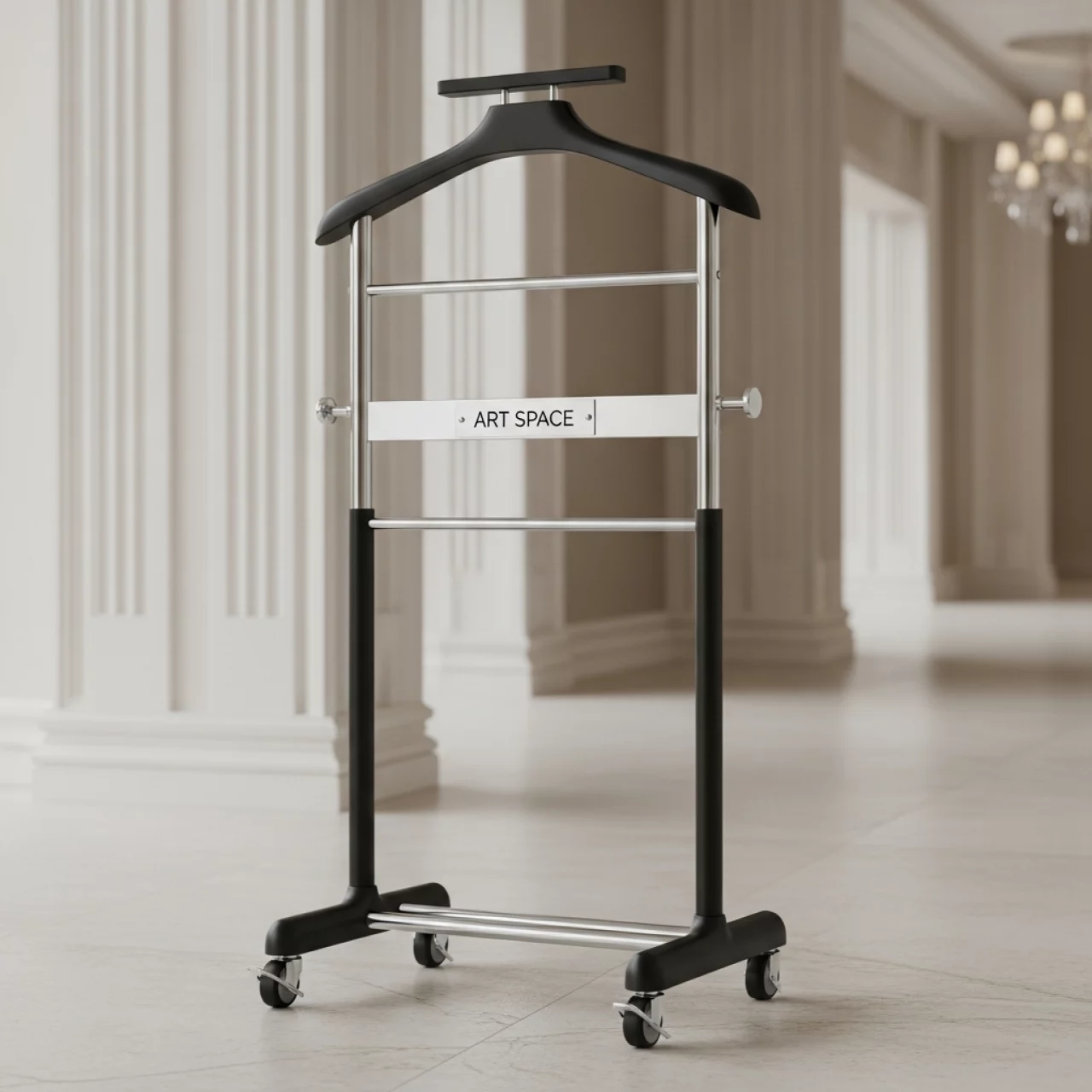 Аренда Вешалка для одежды напольная двойная на колесах в санатории «Заполярье» — ART SPACE