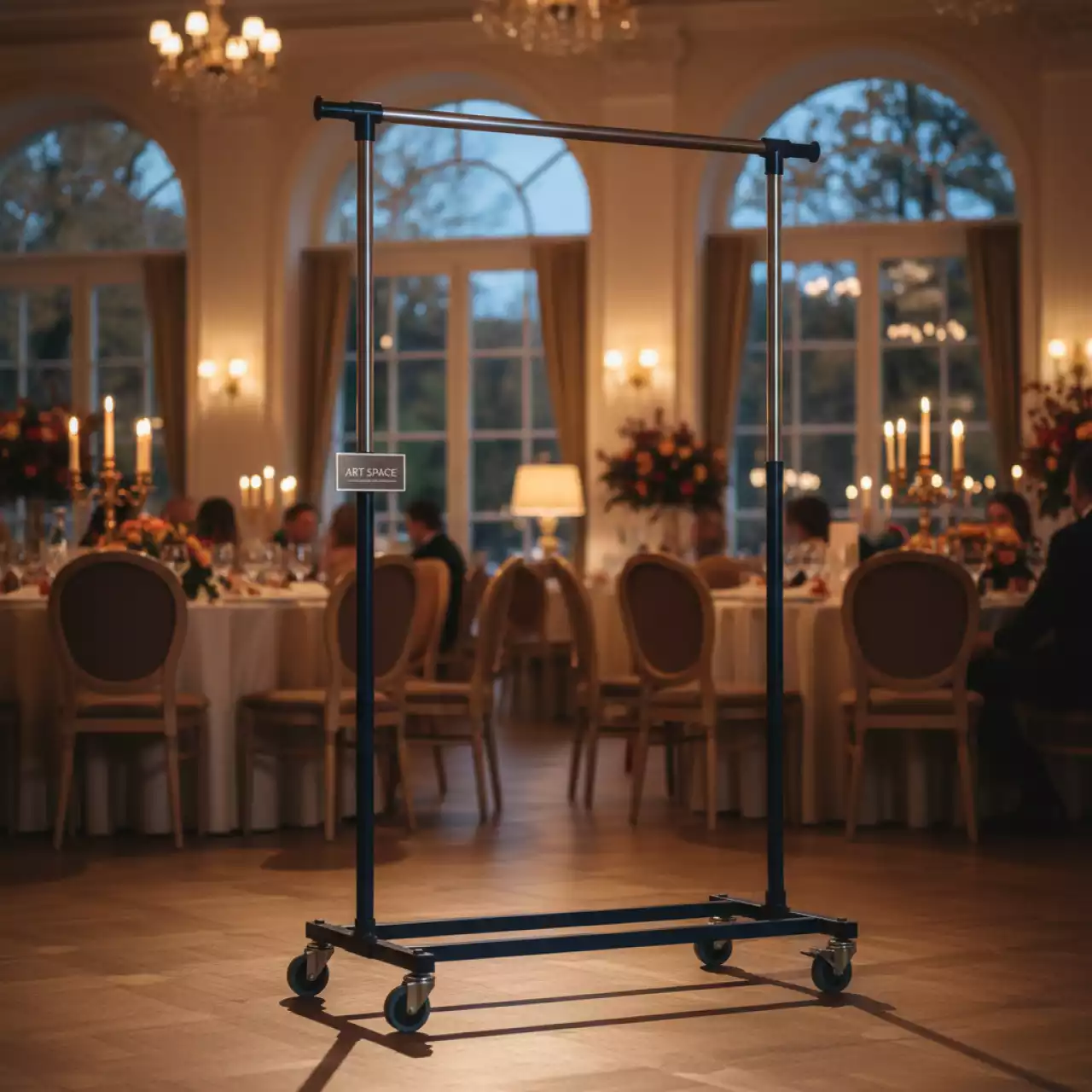 Аренда Вешалка для одежды напольная одинарная на колесах в санатории «Заполярье» — ART SPACE