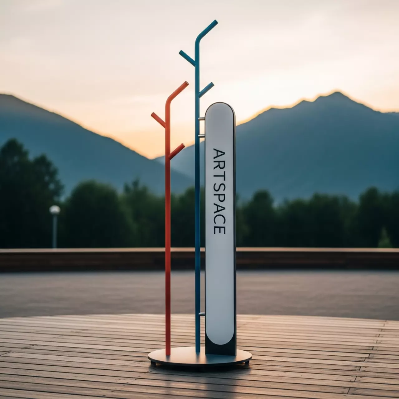 Аренда Вешалка для одежды напольная simple в этно-парке «Моя Россия» — ART SPACE