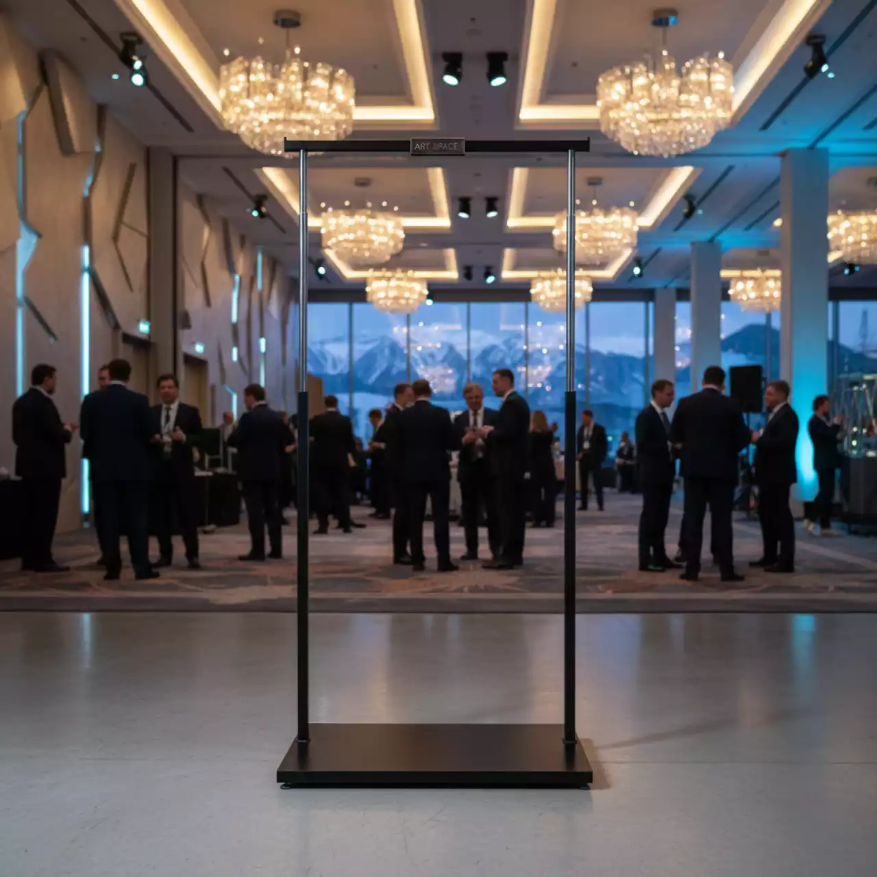 Аренда Вешалка напольная чёрная металл 1200х600х1200 1700 мм в Sochi Marriott Krasnaya Polyana — ART SPACE