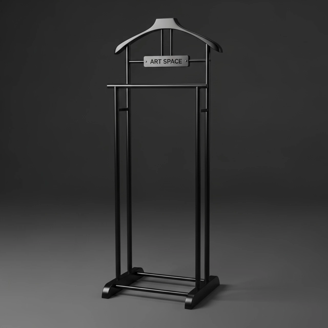 Аренда Вешалка напольная двойная W 01 чёрная на пляжных клубах Хосты — ART SPACE