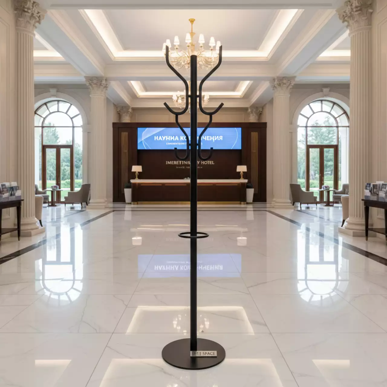 Аренда Вешалка напольная elanza черного цвета в Imeretinskiy Hotel — ART SPACE