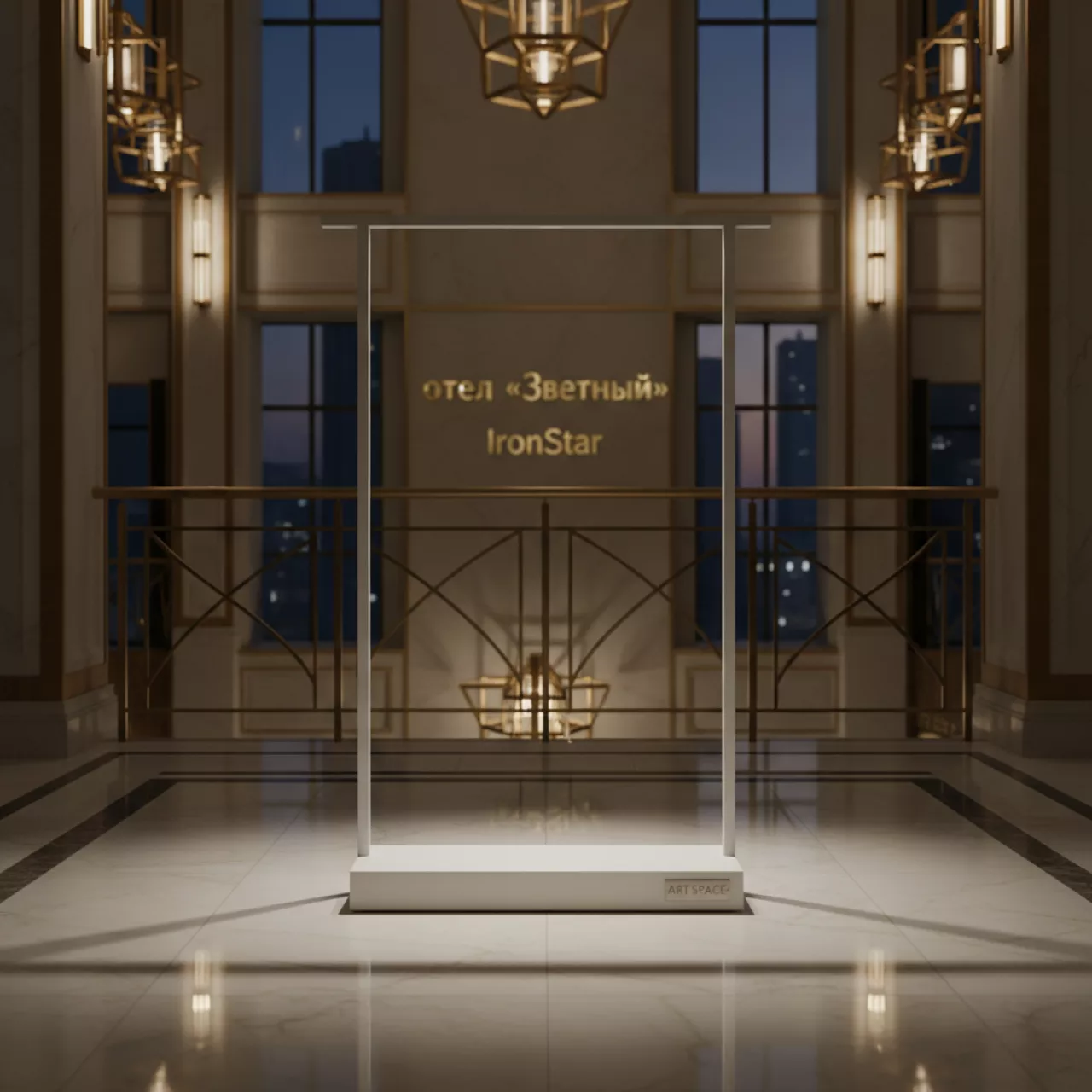 Аренда Вешалка напольная Minimal White Vers 1 в отеле «Звездный» — ART SPACE