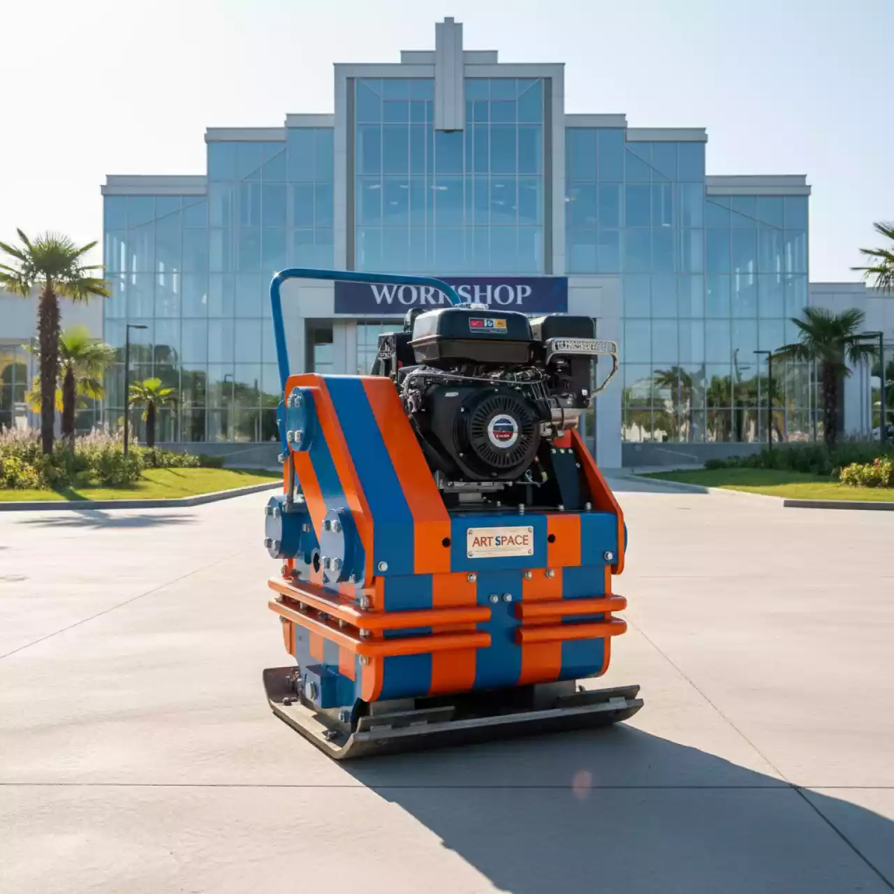 Аренда Виброплита бензиновая реверсивная CHAMPION PC1645RH в Керлинговом центре «Ледяной куб» — ART SPACE