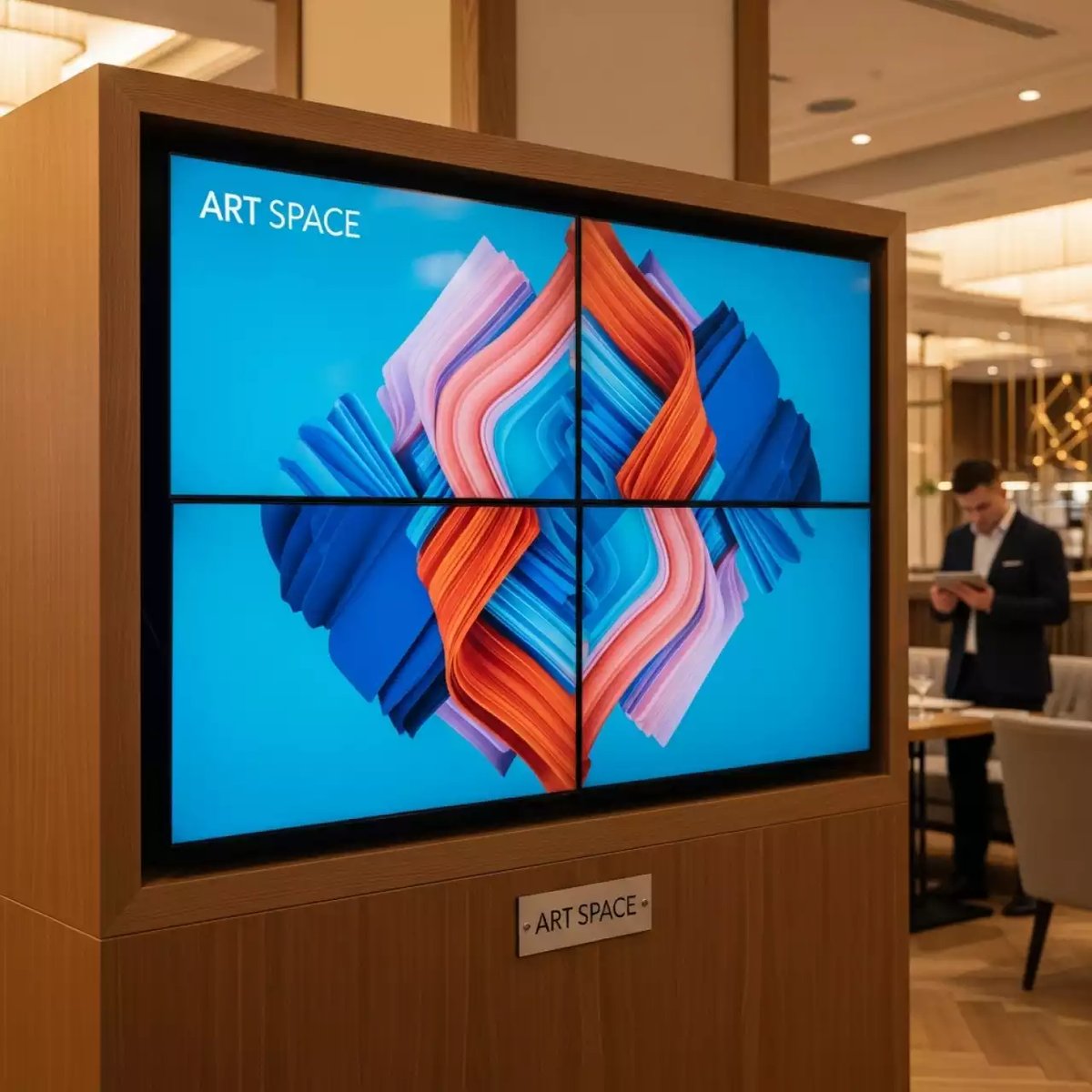 Аренда Видеостена BOE VE55L A 2х2 в ресторане «Баран-Рапан» — ART SPACE