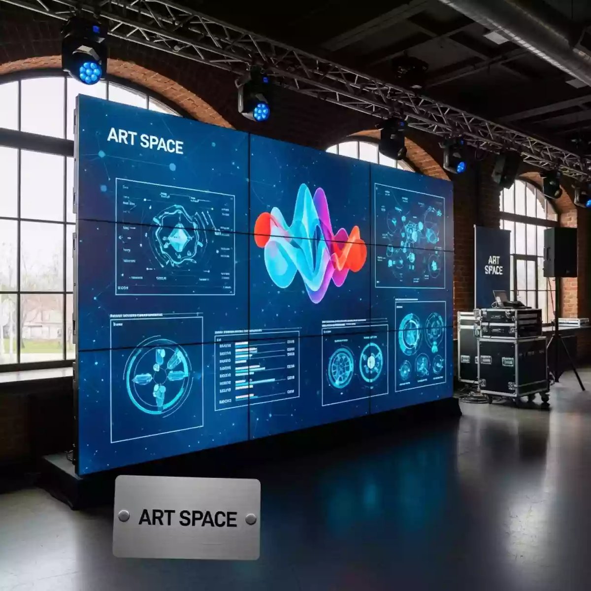 Аренда Видеостена Hikvision DS D 2055LR G 3x3 в ресторане «Паруса» — ART SPACE