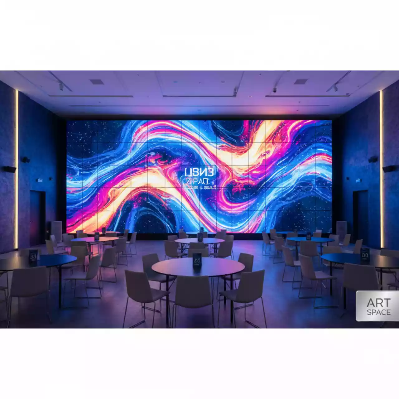 Аренда Видеостены новогодняя интерактивная Мультиэхо в Sochi Marriott Krasnaya Polyana — ART SPACE