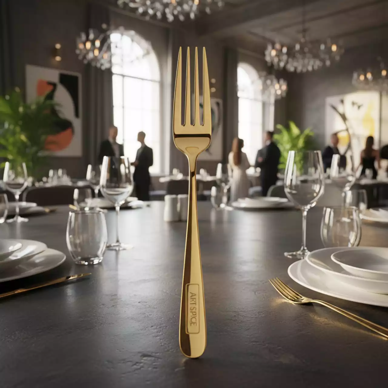 Аренда Вилка столовая Франклин золото в Гранд Отель Поляна — ART SPACE