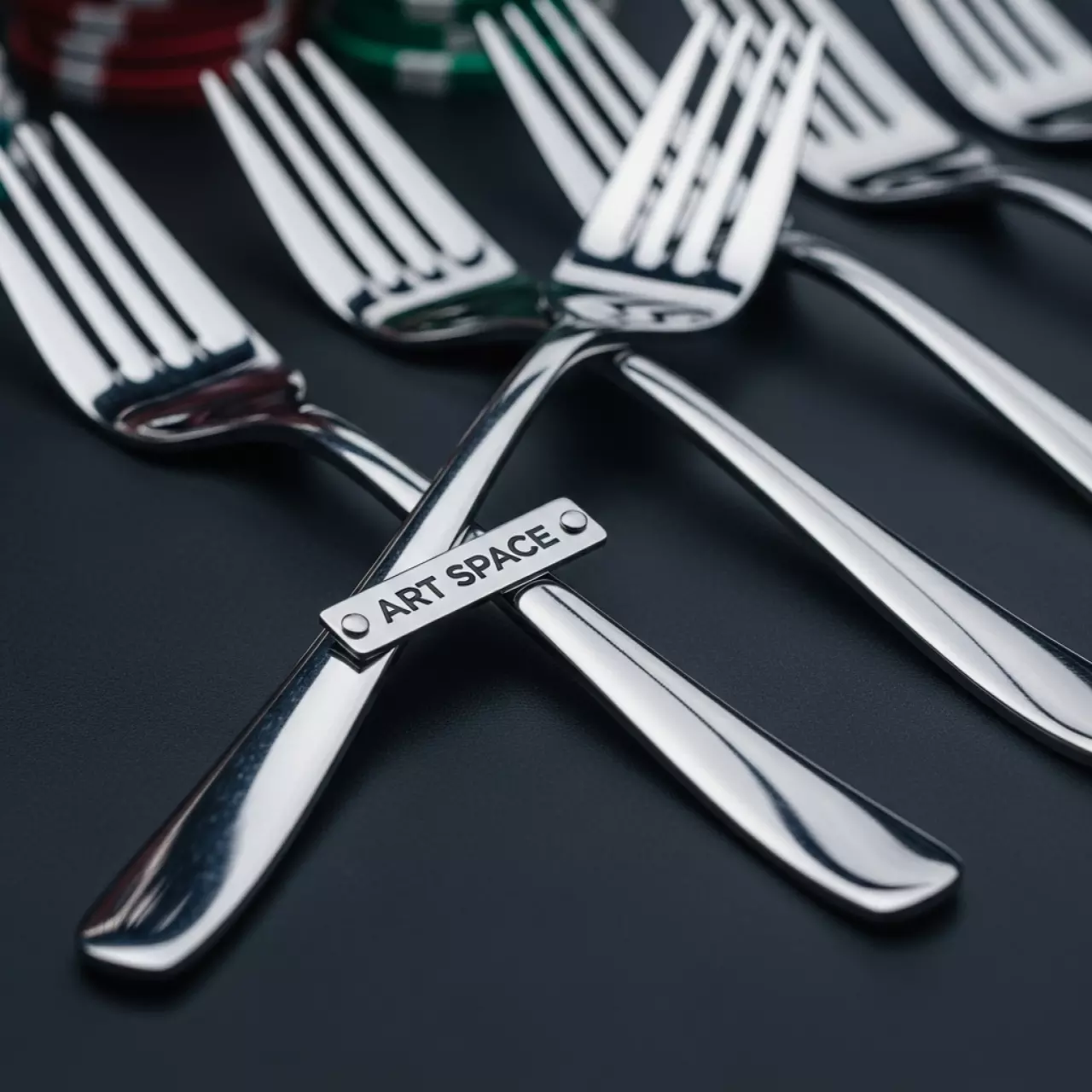 Аренда Вилка столовая нержавеющая сталь премиум на площадке Rosa Peak (2320м) — ART SPACE