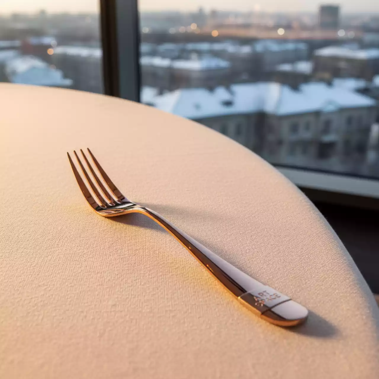 Аренда Вилка столовая розовое золото в Panorama by Mercure — ART SPACE