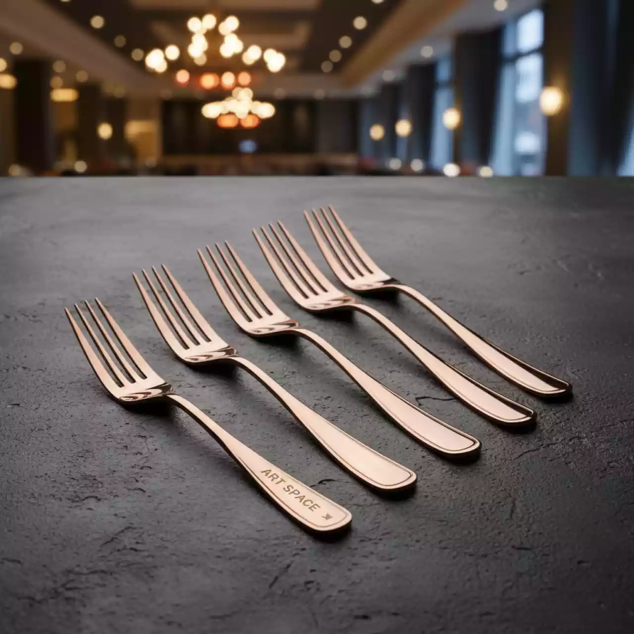 Аренда Вилка столовая Sapporo розовое золото L 190 мм в отеле «Богатырь» — ART SPACE