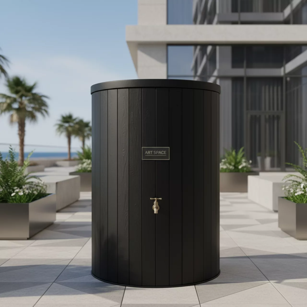 Аренда Водосборник Prosperplast Woodcan 265 л черный в Mercure Сочи Центр — ART SPACE