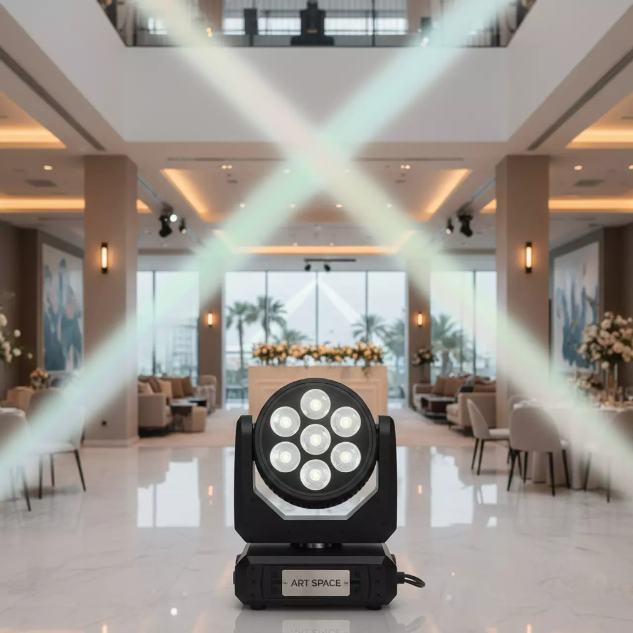 Аренда Вращающаяся голова LED mini 740 wash Bee Eye 7x40W в Mercure Сочи Центр — ART SPACE