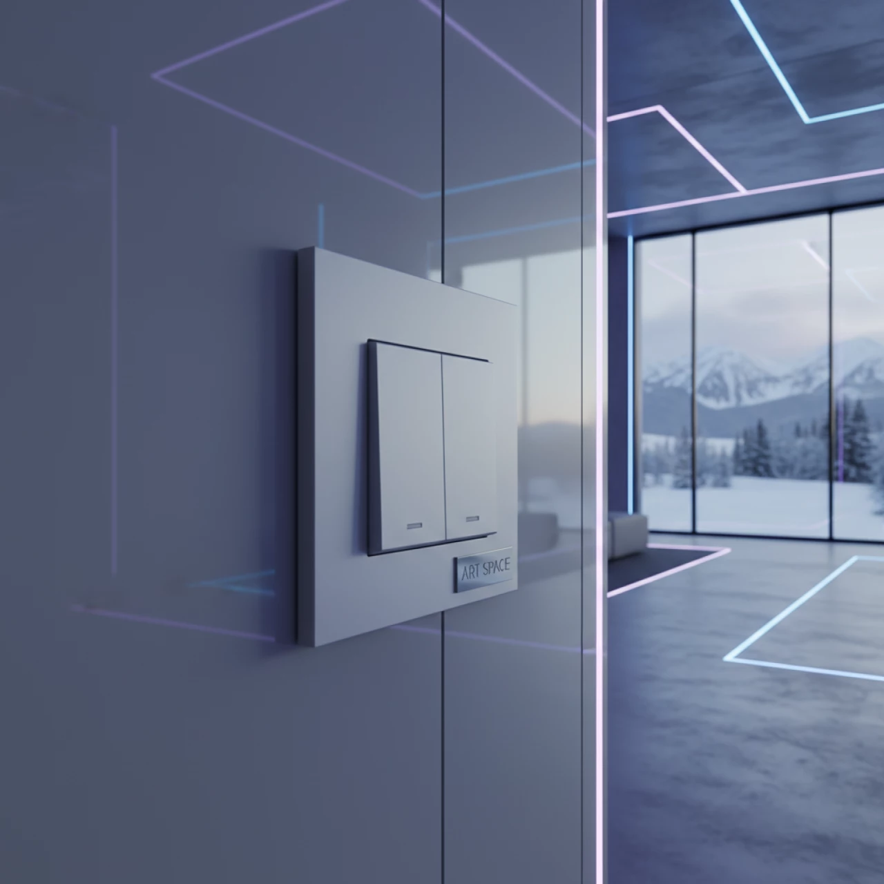 Аренда Выключатель проходной двухклавишный Schneider Electric Атлас Дизайн белый в санатории «Заполярье» — ART SPACE