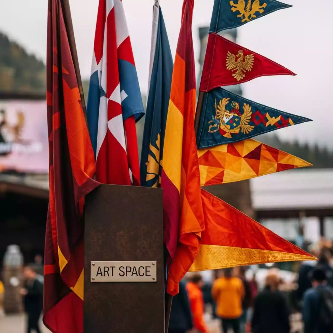 Аренда Вымпелов Знамен Флагов на курорте «Газпром» (Альпика) — ART SPACE