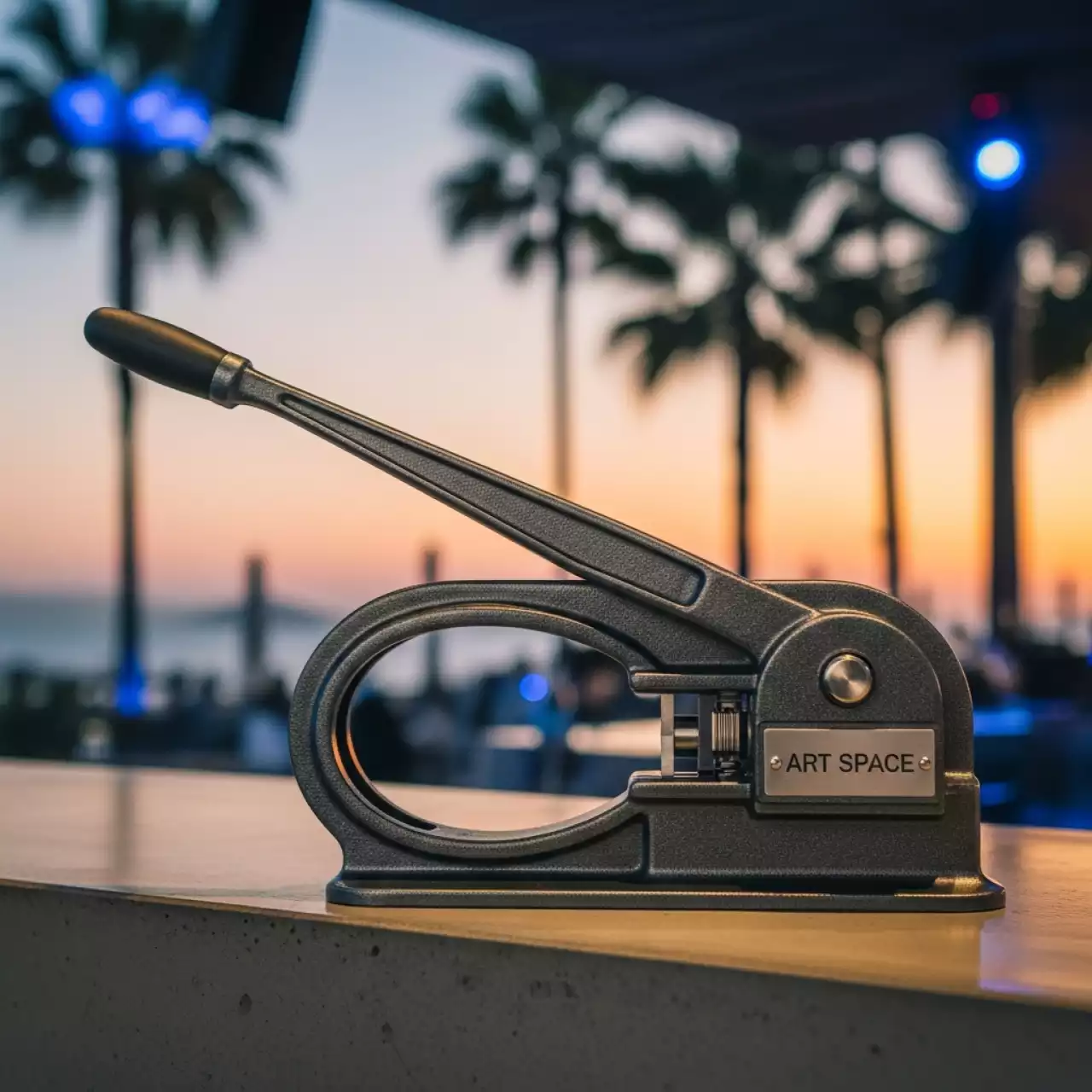 Аренда Вырубщик для значков Vektor Stand Cutter Oval Shape 45x69 мм в пляжном клубе Del Mar — ART SPACE