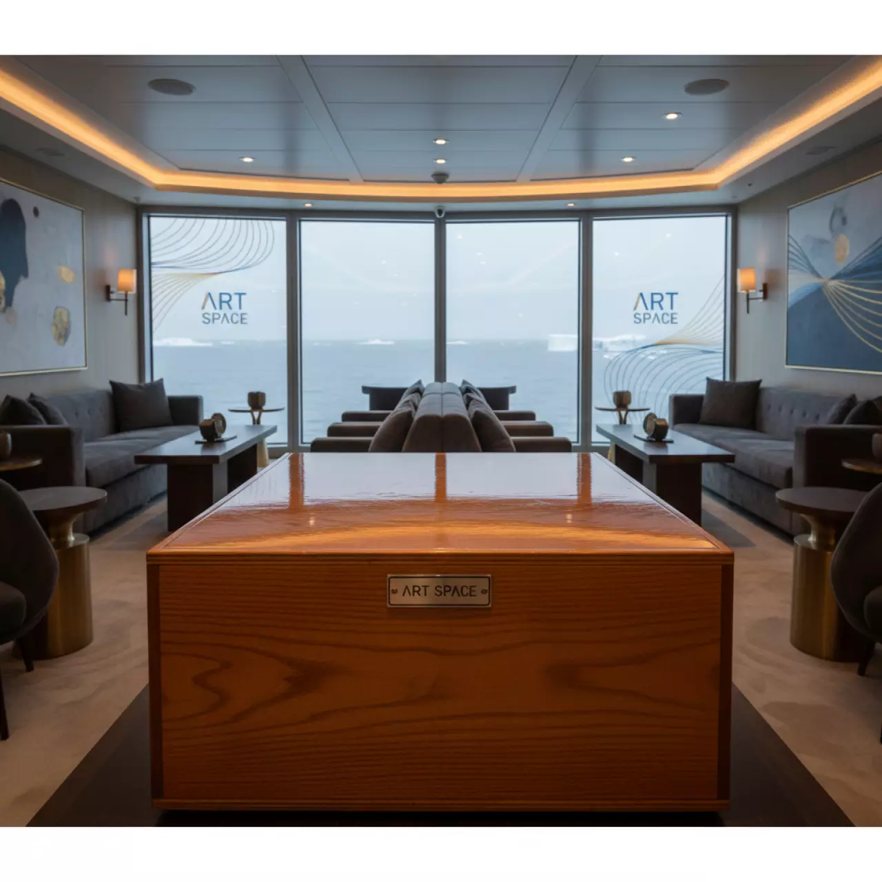 Аренда Ящик деревянный Эко лакированный на теплоходе «Дагомыс» — ART SPACE