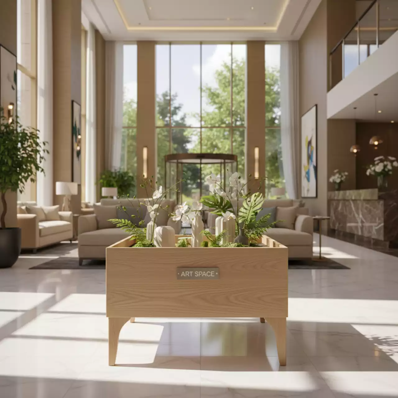 Аренда Ящик на ножках деревянный 35х25 см в Courtyard by Marriott Sochi — ART SPACE